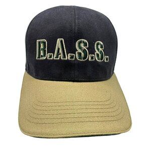 BASS Navy‎ Blue Khaki Strapback Adjustable Fishing Hat Cap Coastal outdoors
